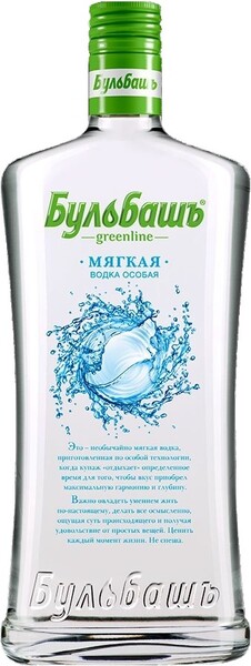 Водка Бульбашъ Green Line мягкая 40 % алк., Беларусь, 0,5 л