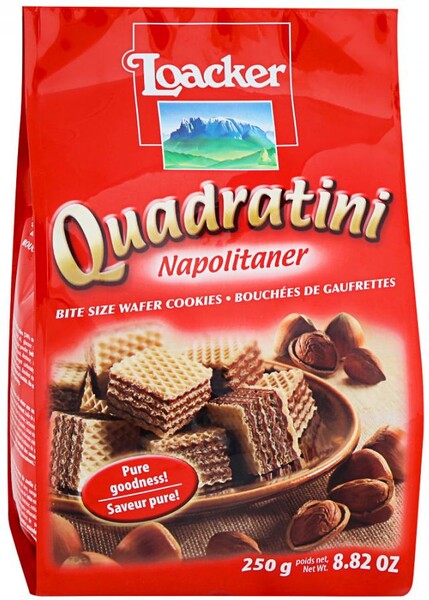 Вафли Loacker Квадратини Наполитанер 250 г