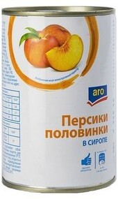 Aro Половинки персиков в сиропе, 420г
