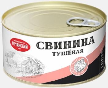 Свинина Курганский мясокомбинат Стандарт тушёная, 325 г