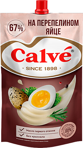 Майонез «Calve» На перепелином яйце, 400 г