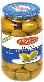 Оливки IPOSEA гигантские с косточкой, 530г