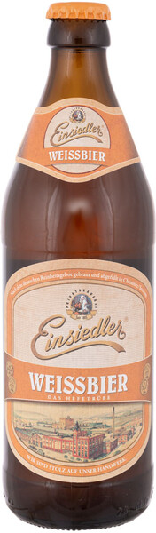 Пиво Einsiedler Weissbier светлое пшеничное нефильтрованное пастеризованное 5,2% 0,5л Балтика (Германия)