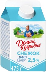 Снежок Домик в деревне продукт кисломолочный сладкий 2,5%, 475г
