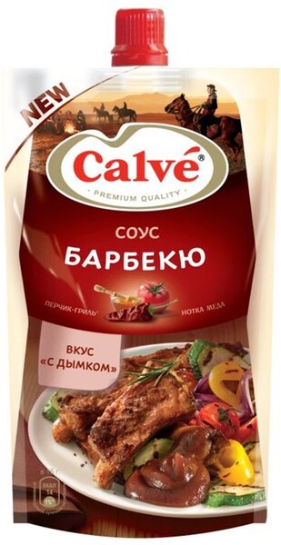 Соус барбекю CALVE Вкус с дымком, 230 г X 1 штука