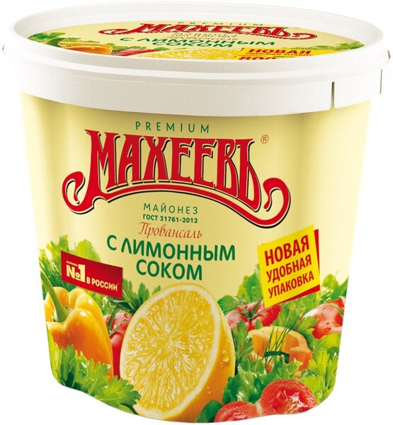 Майонез МАХЕЕВЪ Провансаль с лимонным соком 50,5%, 800г X 1 штука
