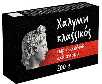 Сыр Умалат для жарки Халуми с мятой , 45% т/ф, 200 гр., картон