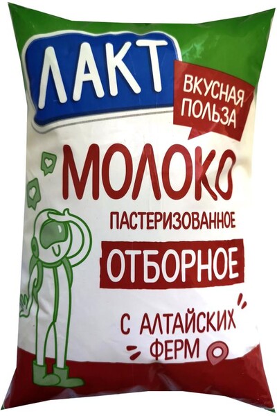Молоко Лакт отборное пастеризованное 3.5-4.5% 800мл