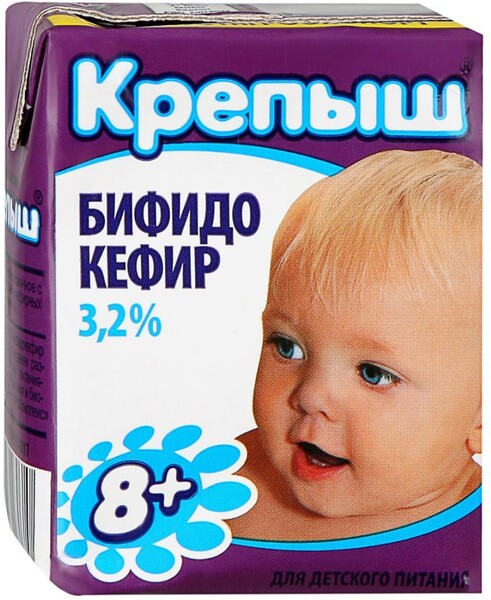 Бифидокефир Крепыш для детского питания с 8 месяцев 3,2% 0,2кг