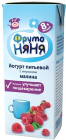 Питьевой йогурт ФРУТОНЯНЯ Малина, 200 мл