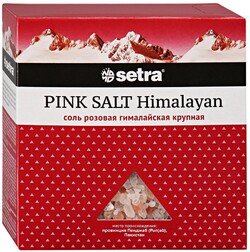 Соль Setra розовая гималайская пищевая крупная 0,5кг
