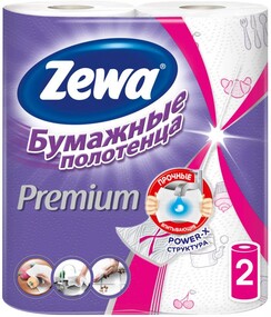 Туалетная бумага Zewa Premium декор 2 сл 2 рулона