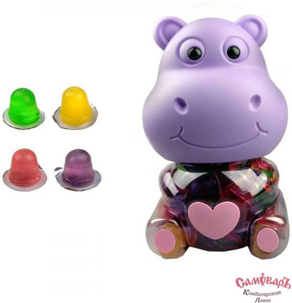 Желе фруктовое Канди Клаб ассорти банка копилка бегемот мои питомцы, 13 гр., ПЭТ