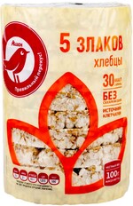 Хлебцы АШАН Красная птица пять злаков, 100 г