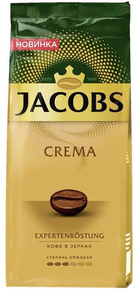 Кофе Jacobs Crema, в зернах, 230 г