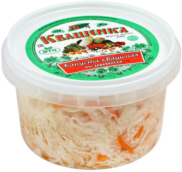 Капуста Квашенка квашеная по-деревенски 500г