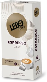 Кофе в капсулах Lebo Espresso Milky, 10×5.5 г