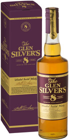 Виски шотландский «Glen Silver's Blended Scotch 8 Years Old» в подарочной упаковке, 0.7 л