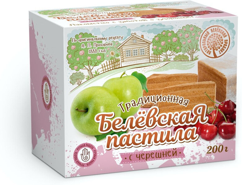 Белёвская пастила с черешней 200 г. подарочная.