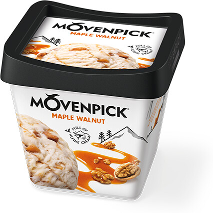 Мороженое пломбир с кленовым сиропом и грецким орехом Movenpick 900 мл, Швейцария, БЗМЖ