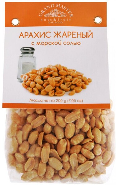 Арахис Grand Master жаренный с морской солью 0,2кг