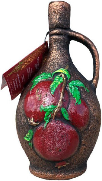 Вино красное полусладкое «Старый Баку Гранатовое» в керамическом кувшине, 0.75 л