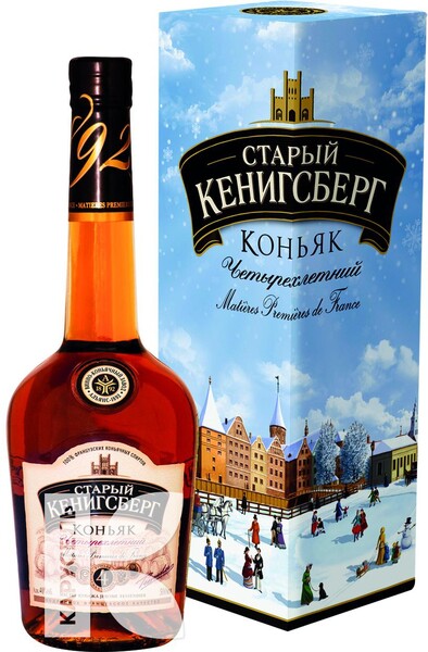 Коньяк СТАРЫЙ КЕНИГСБЕРГ 4-х летний 40% п/у, 0.5л