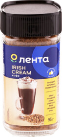 Кофе растворимый ЛЕНТА с ароматом ирландского крема сублимированный, 95г