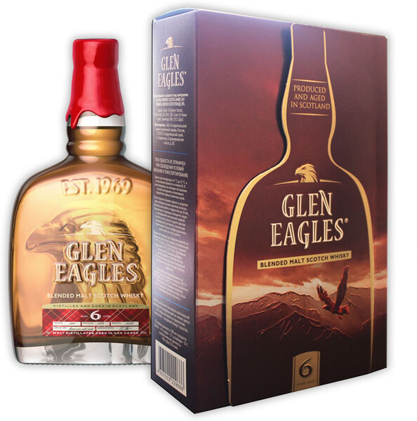 Виски солодовый Глен Иглс 6 лет 40% 0,7л п/у