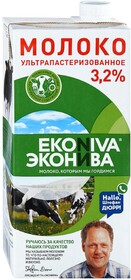 Молоко ЭкоНива ультрапастеризованное 3,2%, 1000мл