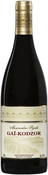 Вино Mourvedre-Syrah de Gai-Kodzor 13% красное сухое 0.75л Россия Краснодарский край