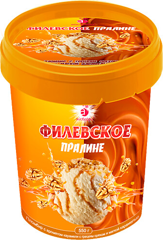 Мороженое «Айсберри» Филевское пралине, 550 г