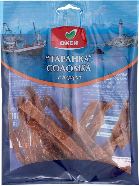 Таранка' путассу северная соломка формованная ОКЕЙ  80 гр