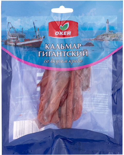 Кальмар Гигас со вкусом краба суш-вял О'кей  80 г