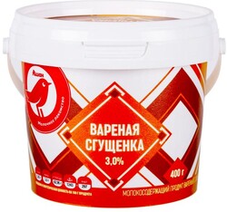 Молоко сгущенное АШАН Красная птица с сахаром 3% БЗМЖ, 400 г
