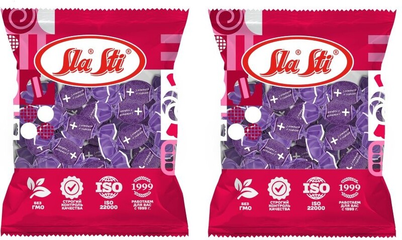Карамель SLASTI  ШАЛФЕЙ И ВИТАМИН С леденцовая, 200 гр., флоу-пак