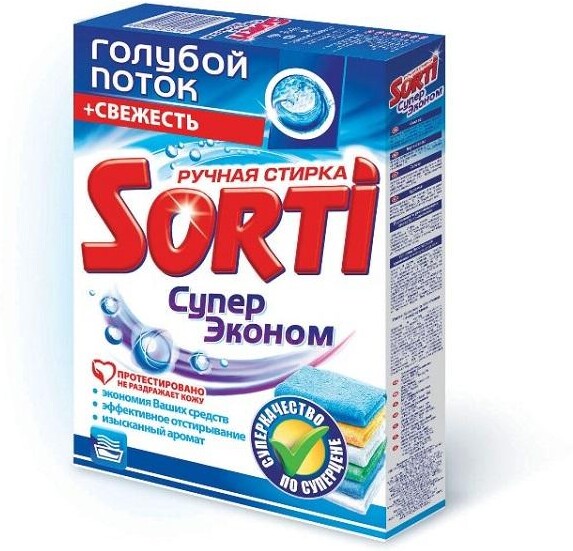 Стиральный порошок Sorti Супер эконом ручная стирка 1.5 кг., пакет