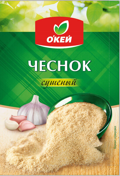 Приправа ОКЕЙ чеснок сушёный 25г