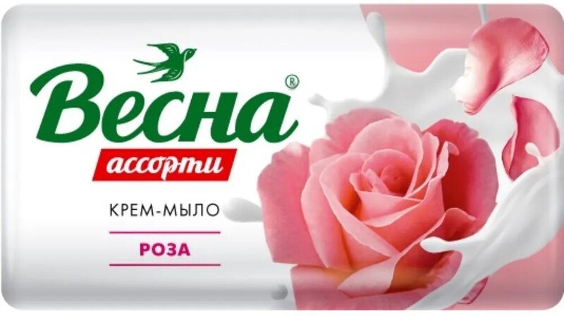Мыло Весна туалетное Роза, 90 гр., бумага