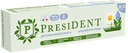 Паста зубная President детская альпийские травы 0-3, 32г