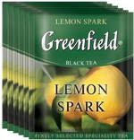 Чай Greenfield Lemon Spark черный, 100 пакетов, 150 гр., картон