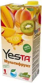 Сок Yesta Мультифрукт, 1 л., тетра-пак