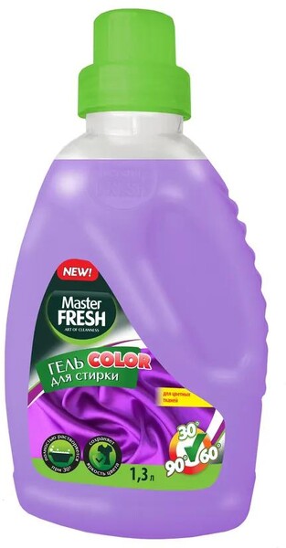 Гель для стирки Master Fresh color для цветных тканей, 1,3 л., ПЭТ