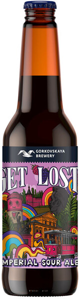 Напиток пивной Горьковская Пивоварня Империал Саур Эль Гет Лост нефильтрованный осветленный 6,5% 0,44л