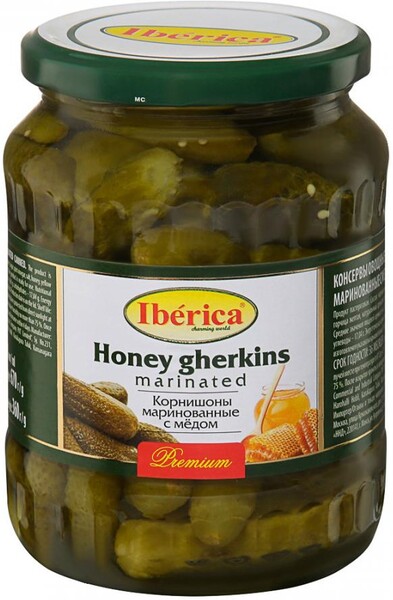 Корнишоны Iberica маринованные с медом 720 мл