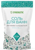 Соль для ванн Synergetic Магниево-сульфатная, 1 кг