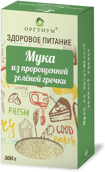 Мука зеленой гречки / правильное питание / экологический /300 г