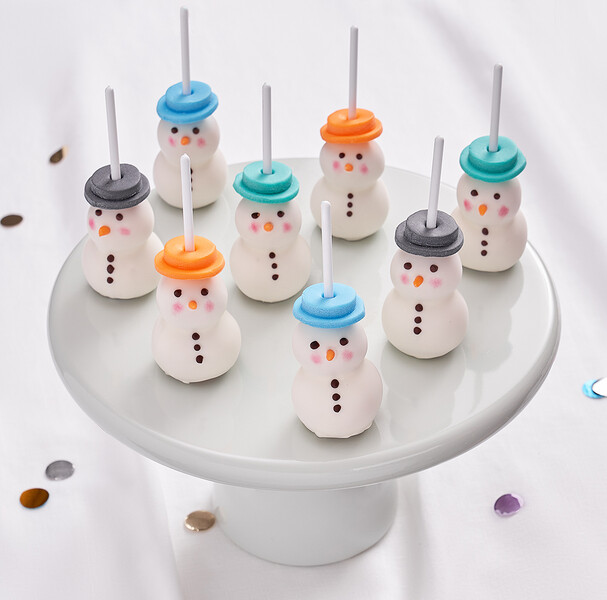 Пирожное кейк-попс «Снеговик» от шеф-кондитера, 50 г