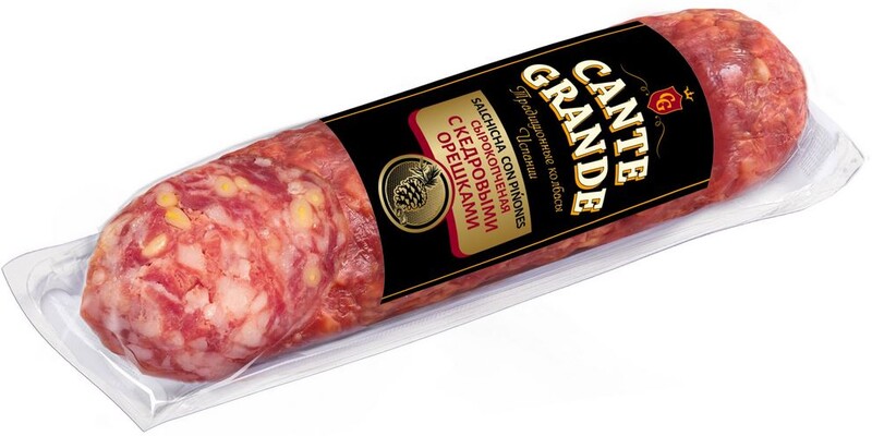 Сырокопченая колбаса с кедровыми орешками Царицыно 220г