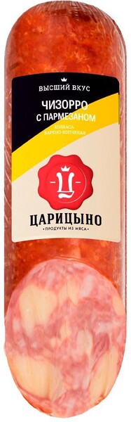 Колбаса варено-копченая Царицыно Чизорро с пармезаном, 350 г